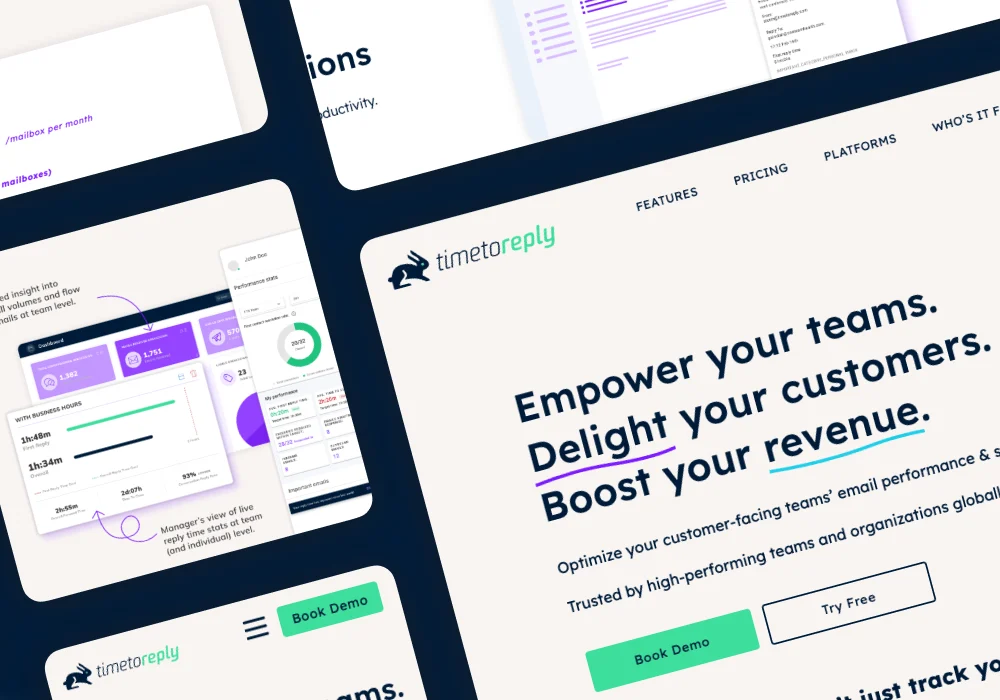 Elevating timetoreply with a multi-product website redesign